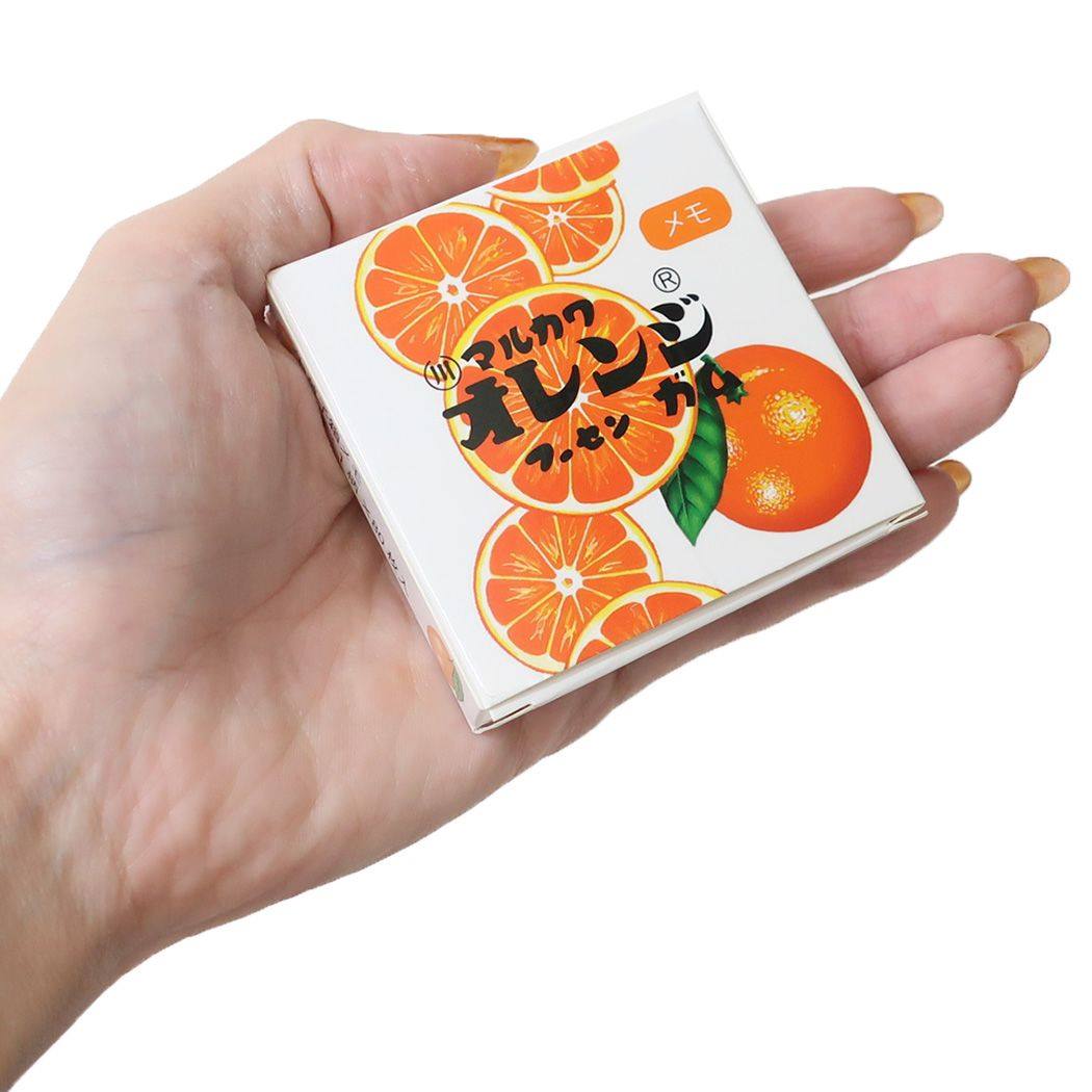 メモ帳 マルカワフーセンガム お菓子箱メモ お菓子パッケージ オレンジ おもしろ文具