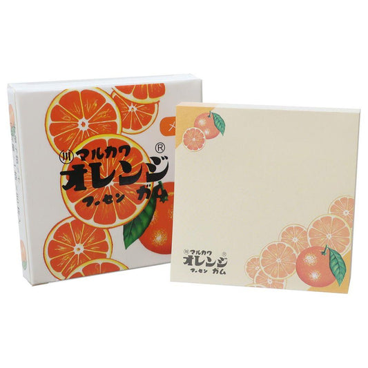 メモ帳 マルカワフーセンガム お菓子箱メモ お菓子パッケージ オレンジ おもしろ文具