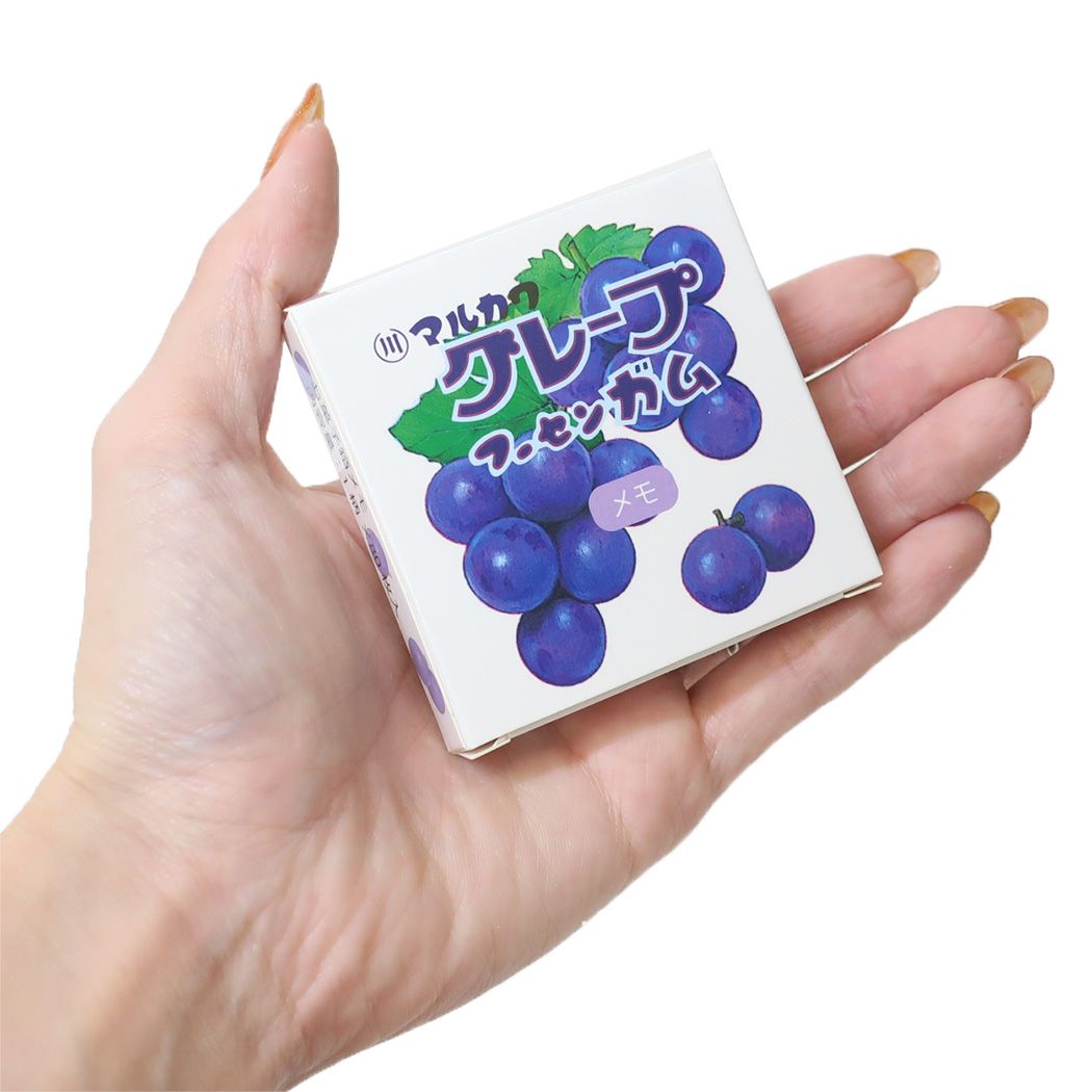 メモ帳 マルカワフーセンガム お菓子箱メモ グレープ お菓子パッケージ ティーズファクトリー
