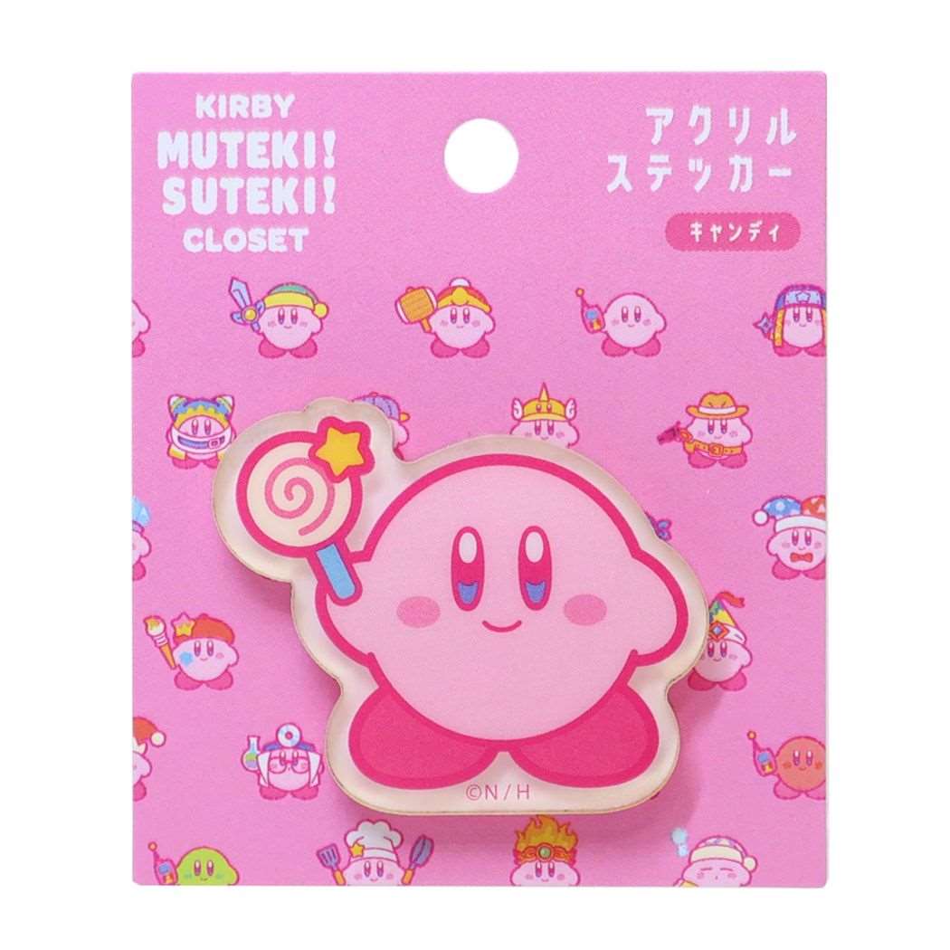 星のカービィ MUTEKI！SUTEKI！CLOSETアクリルステッカー ダイカットシール キャンディ