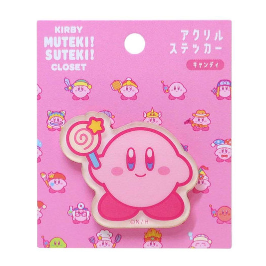 星のカービィ MUTEKI！SUTEKI！CLOSETアクリルステッカー ダイカットシール キャンディ
