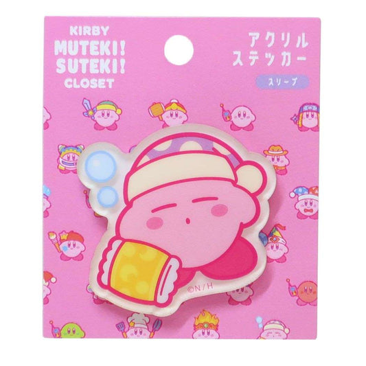 星のカービィ MUTEKI！SUTEKI！CLOSETアクリルステッカー ダイカットシール キャラクター スリープ