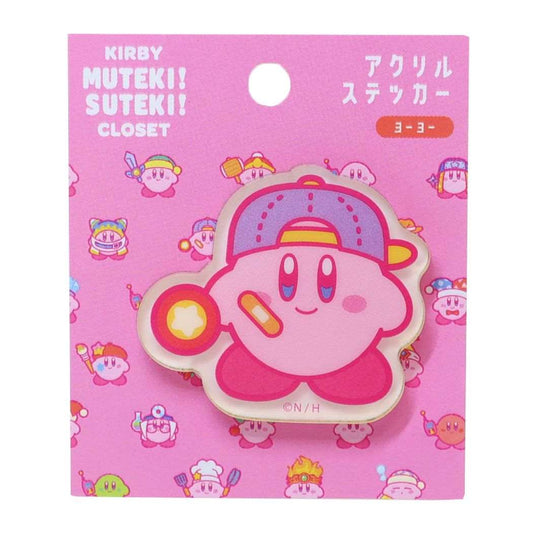 星のカービィ キャラクター ダイカットシール MUTEKI！SUTEKI！CLOSETアクリルステッカー