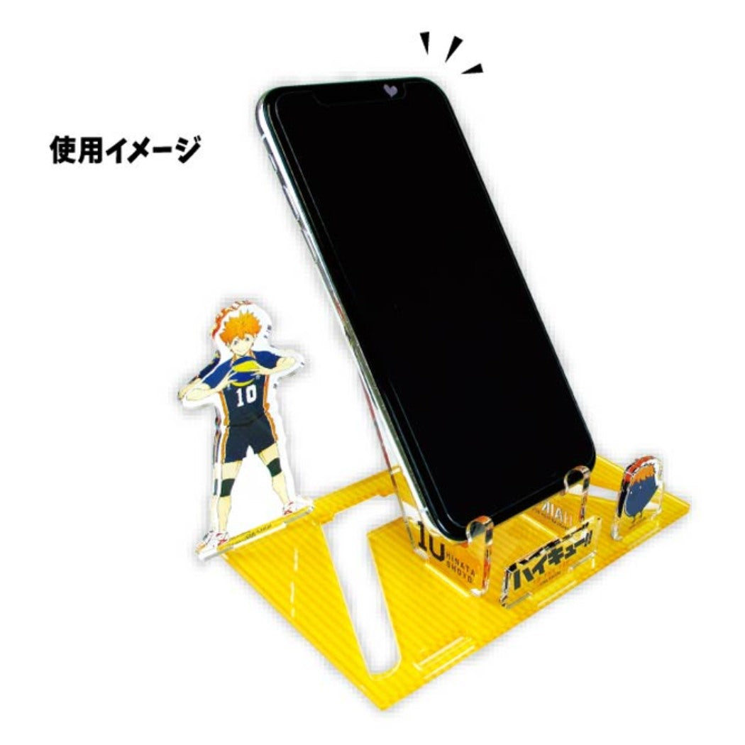 スマホスタンド ハイキュー アクリル スマートフォンスタンド 少年ジャンプ 影山飛雄 烏野高校 スマホ置き スマホアクセ プレゼント