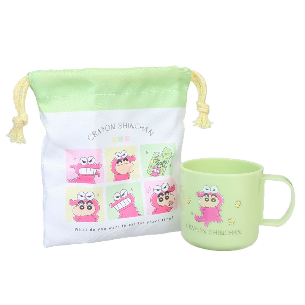 クレヨンしんちゃん グッズ 巾着袋 アニメキャラクター プラコップ＆巾着セット チョコビタイム 新入学