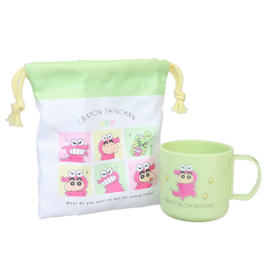 クレヨンしんちゃん グッズ 巾着袋 アニメキャラクター プラコップ＆巾着セット チョコビタイム 新入学
