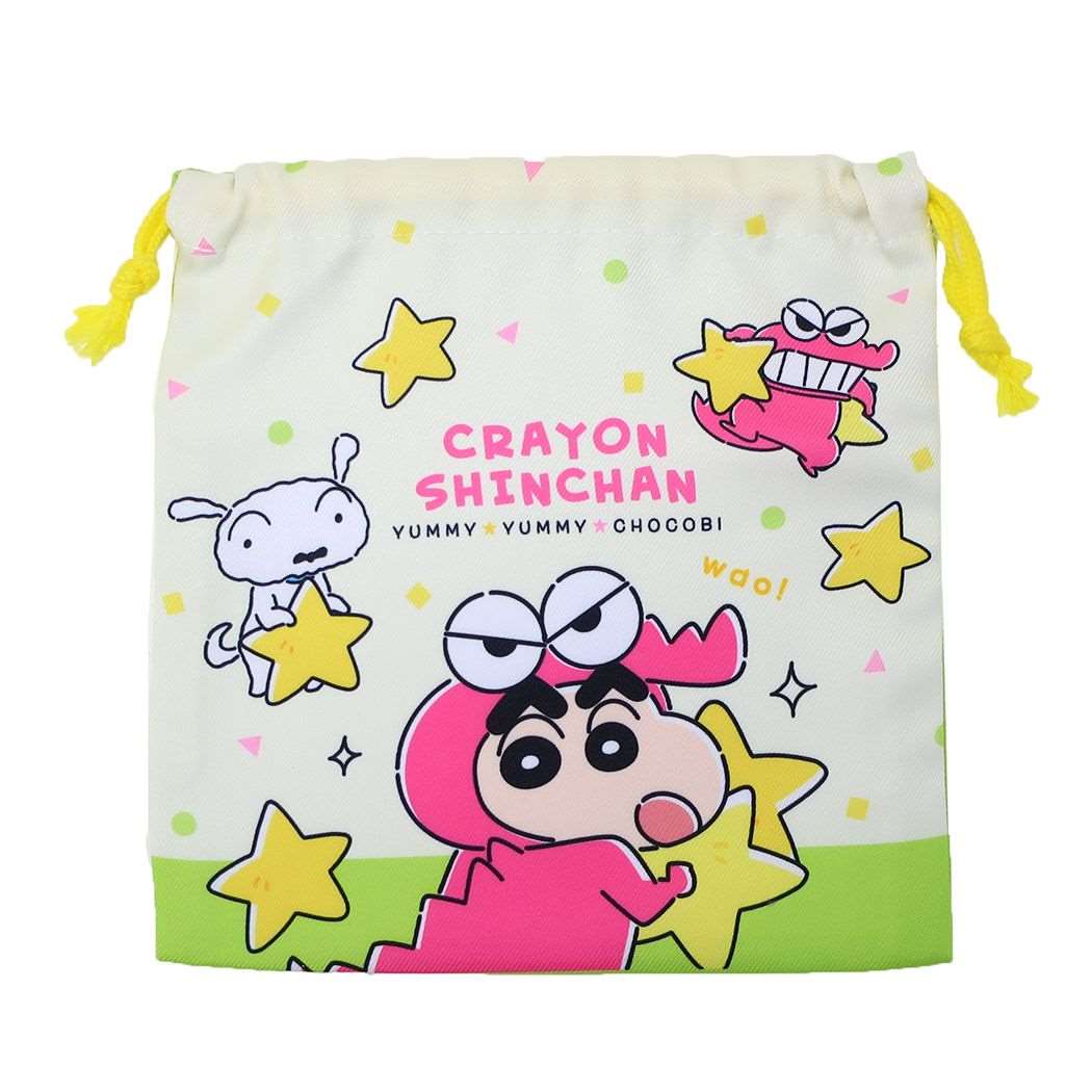クレヨンしんちゃん フラット巾着 きんちゃくポーチ 巾着袋 アニメキャラクター いっぱいチョコビ ワニ山さん