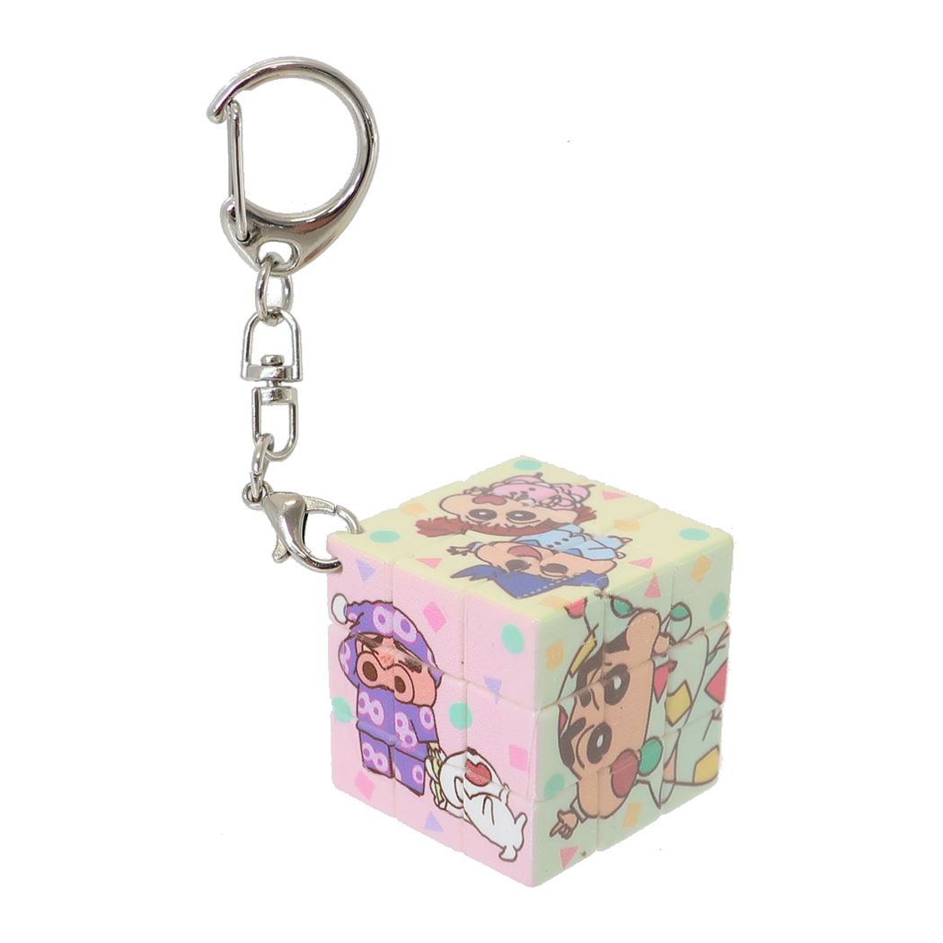 クレヨンしんちゃん パズルキューブキーホルダー キーリング みんなパジャマ アニメキャラクター