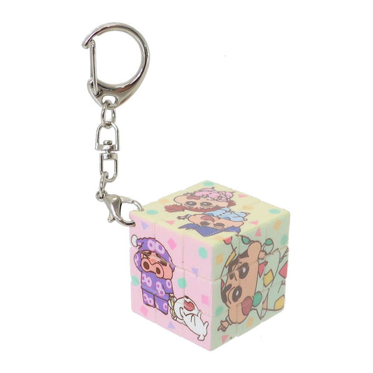 クレヨンしんちゃん パズルキューブキーホルダー キーリング みんなパジャマ アニメキャラクター