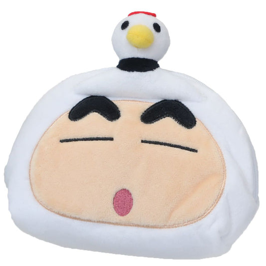 クレヨンしんちゃん グッズ コスメポーチ アニメキャラクター ぬいぐるみシェル型フェイスポーチ 変身しんちゃんつる