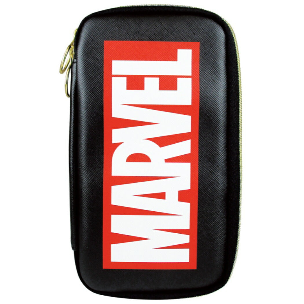 マーベル フラット マルチ ペンケース 筆箱 レッドボックスロゴ MARVEL グッズ キャラクター ティーズファクトリー ペンポーチクリス