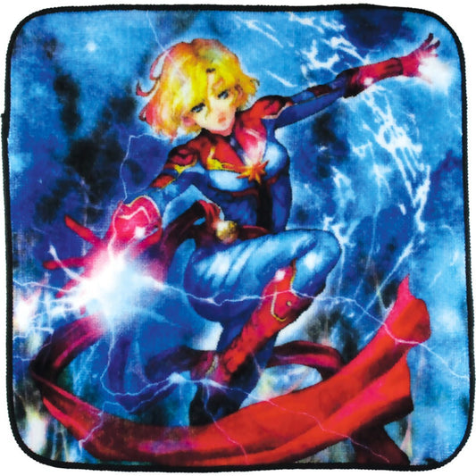 マーベル グッズ ハンドタオル コラボアート インクジェット ミニタオル キャプテンマーベル ティーズファクトリー プレゼント