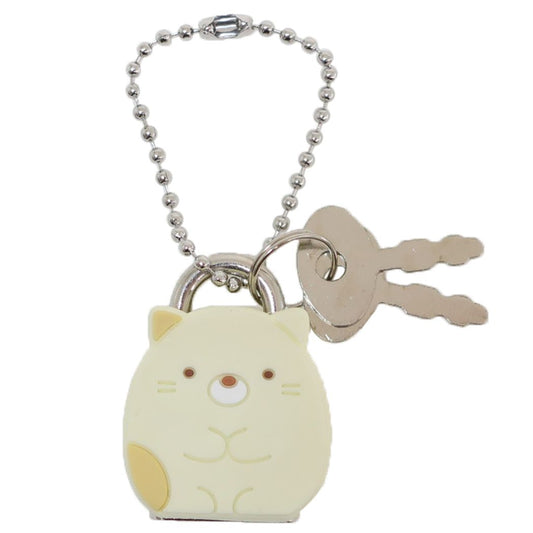 すみっコぐらし サンエックス キャラクター キーチェーン マスコット南京錠キーホルダー ねこ