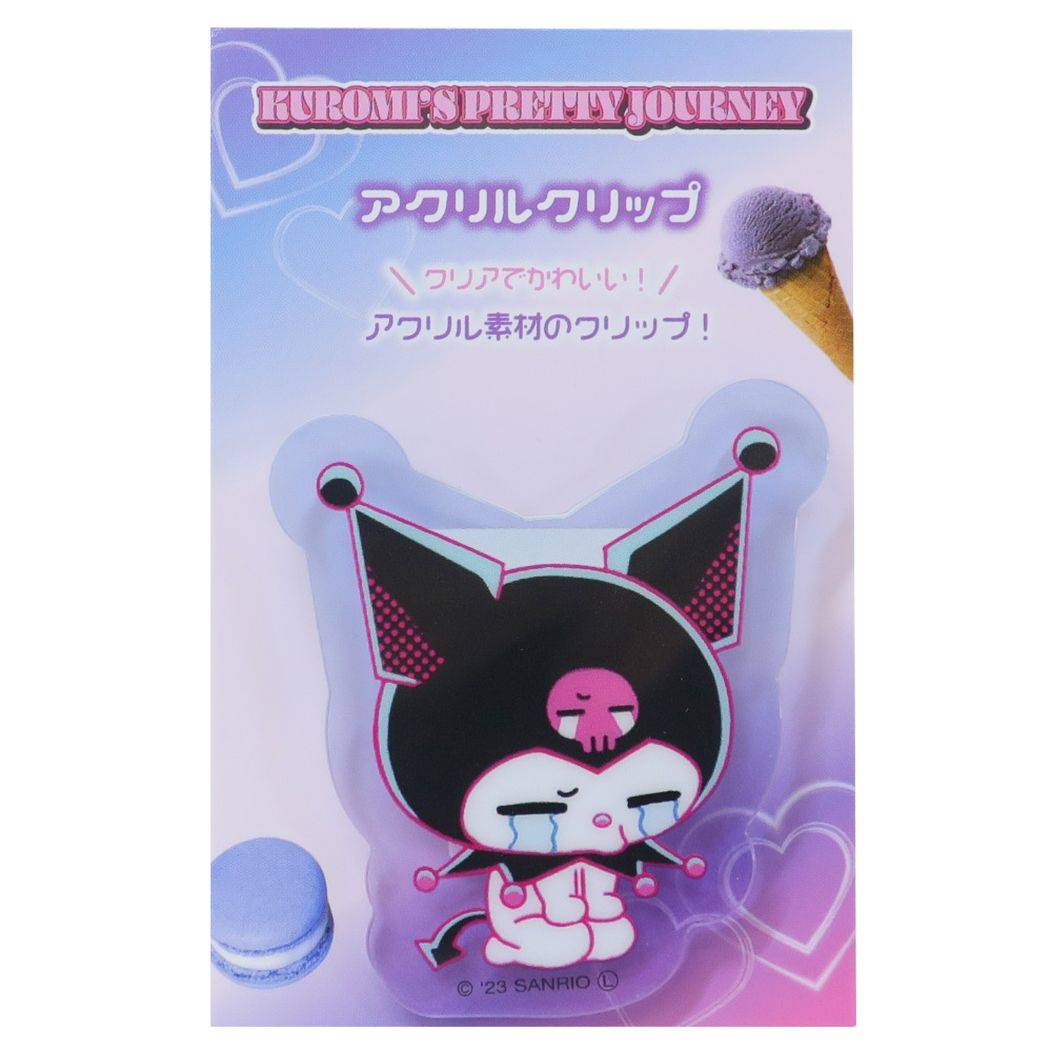 クロミ クリップ アクリルクリップ KUROMI’S PRETTY JOURNEY うー サンリオ ティーズファクトリー