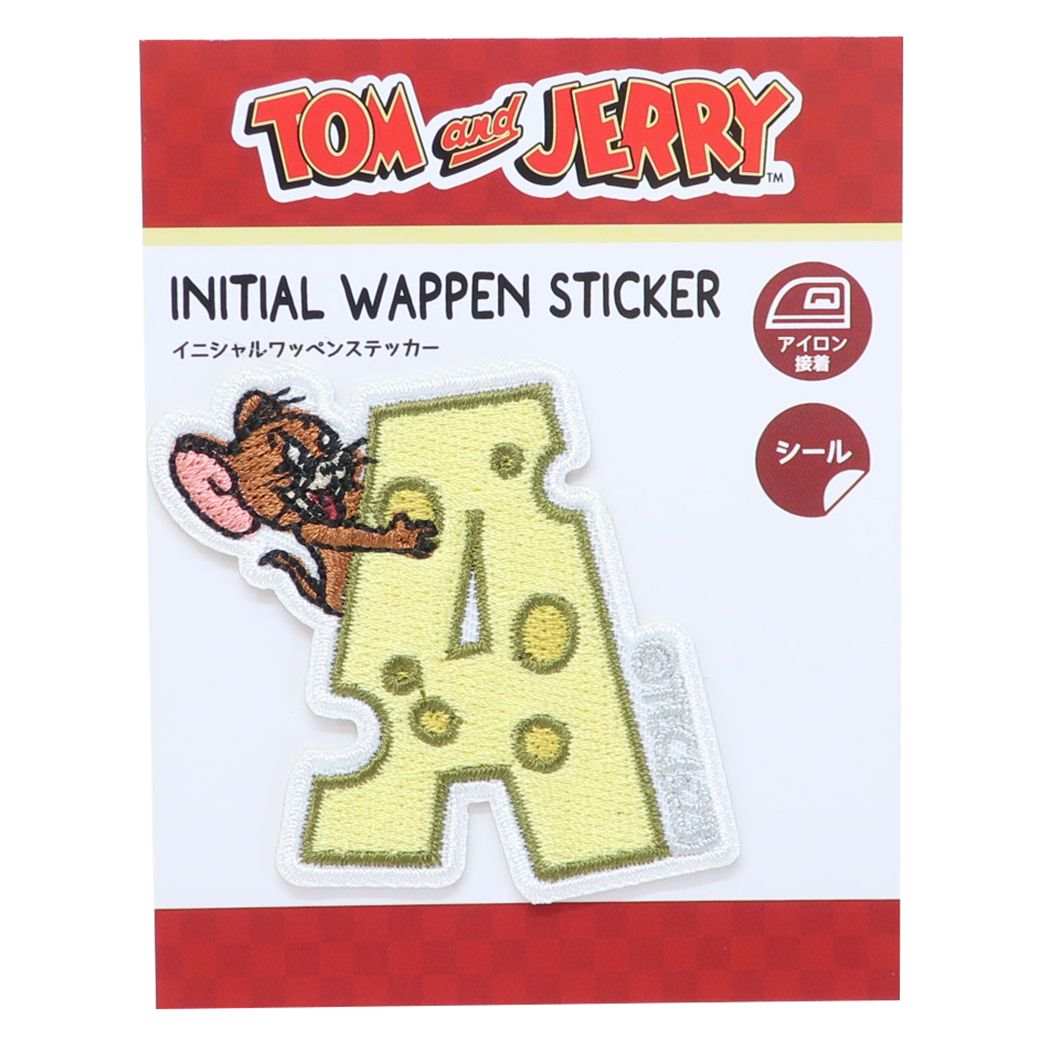 トムとジェリー グッズ ワッペン ワーナーブラザース キャラクター イニシャルワッペンステッカー