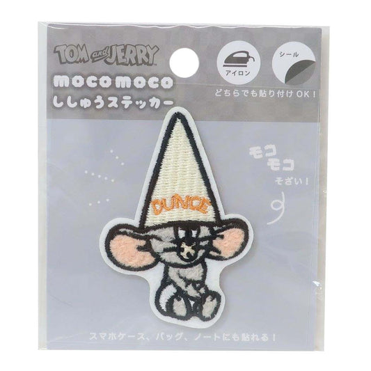 トムとジェリー グッズ ワッペン キャラクター モコモコ刺繍ステッカー タフィー