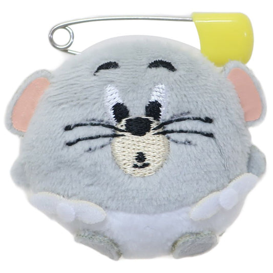 トムとジェリー グッズ ぬいぐるみバッジ キャラクター マスコットバッジ タフィーオレンジまるのみ