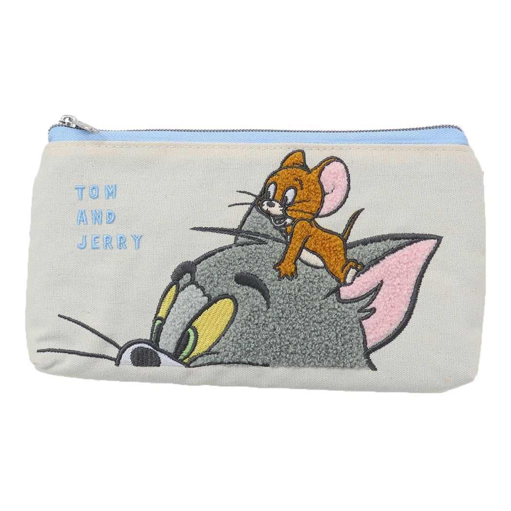 トムとジェリー キャラクター ペンケース さがら刺繍ペンポーチ トム＆ジェリー ワーナーブラザース