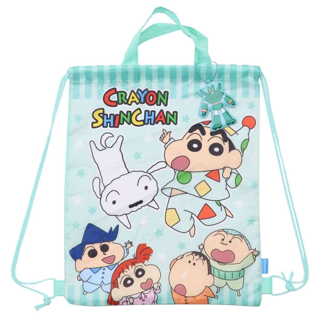 クレヨンしんちゃん グッズ ナップサック アニメキャラクター 体操服バッグ パジャマ柄 新入学