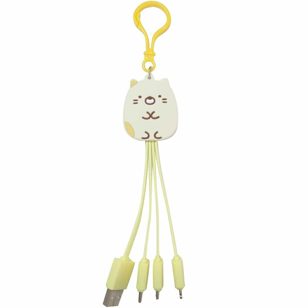 すみっコぐらし グッズ 充電ケーブル キャラクター マルチ充電ケーブル ねこ プレゼント 男の子 女の子 ギフト