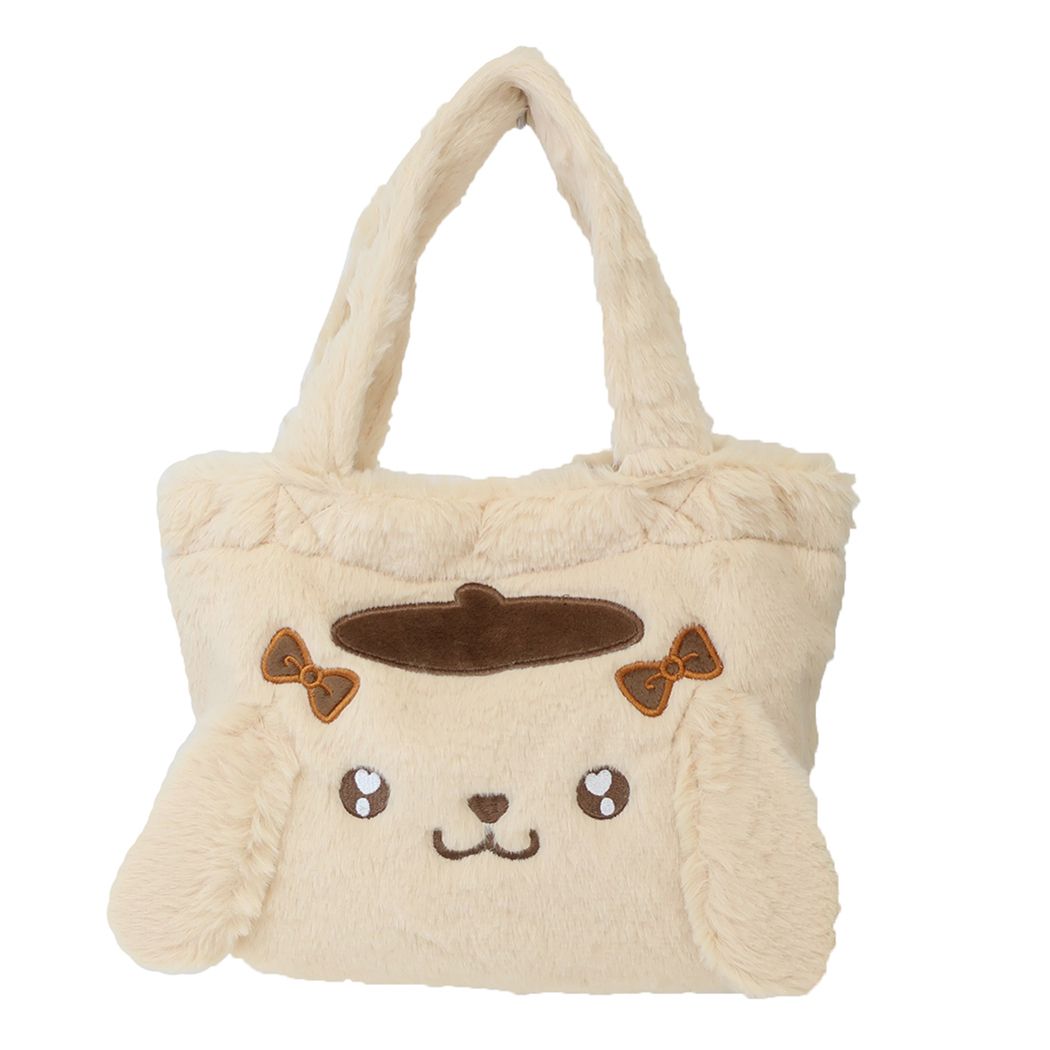 ポムポムプリン グッズ トートバッグ キャラクター うるふわファーバッグ