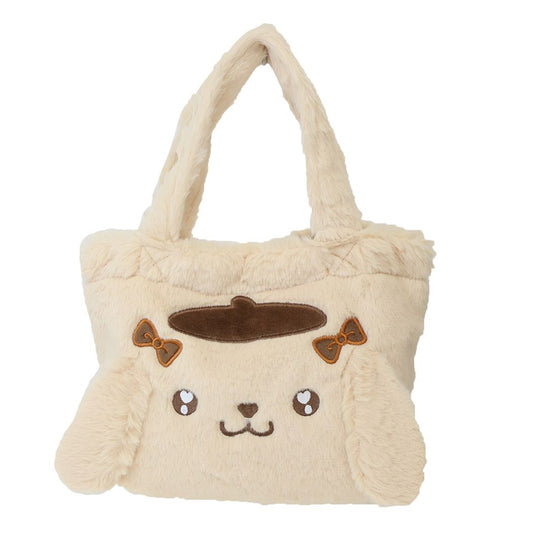 ポムポムプリン グッズ トートバッグ キャラクター うるふわファーバッグ