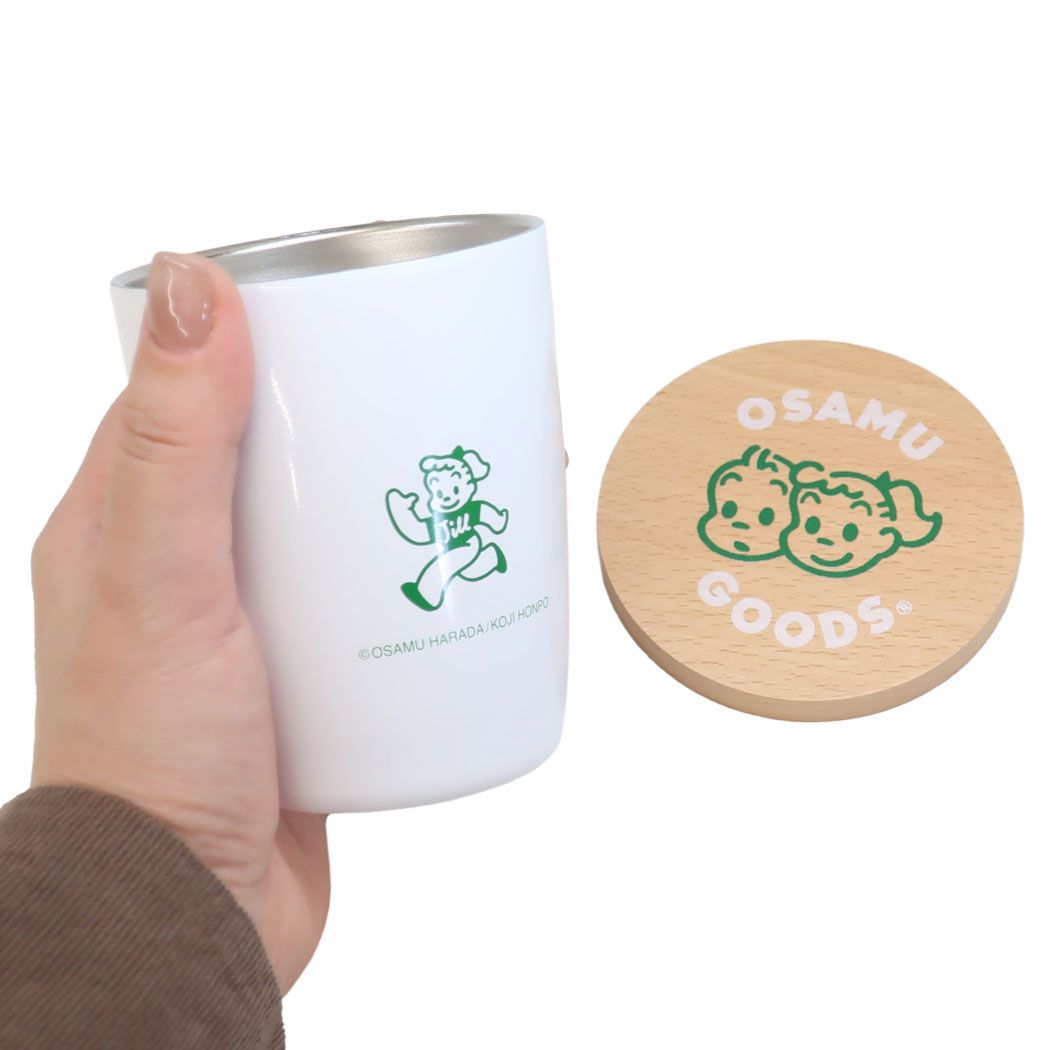 オサムグッズ Osamu Goods キャラクター 保温保冷コップ ステンレス真空2wayタンブラー280ml ロゴ風
