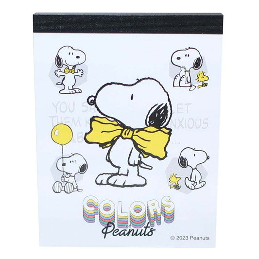 スヌーピー グッズ メモ帳 キャラクター ミニメモ ミニミニメモ COLORS of Peanuts A