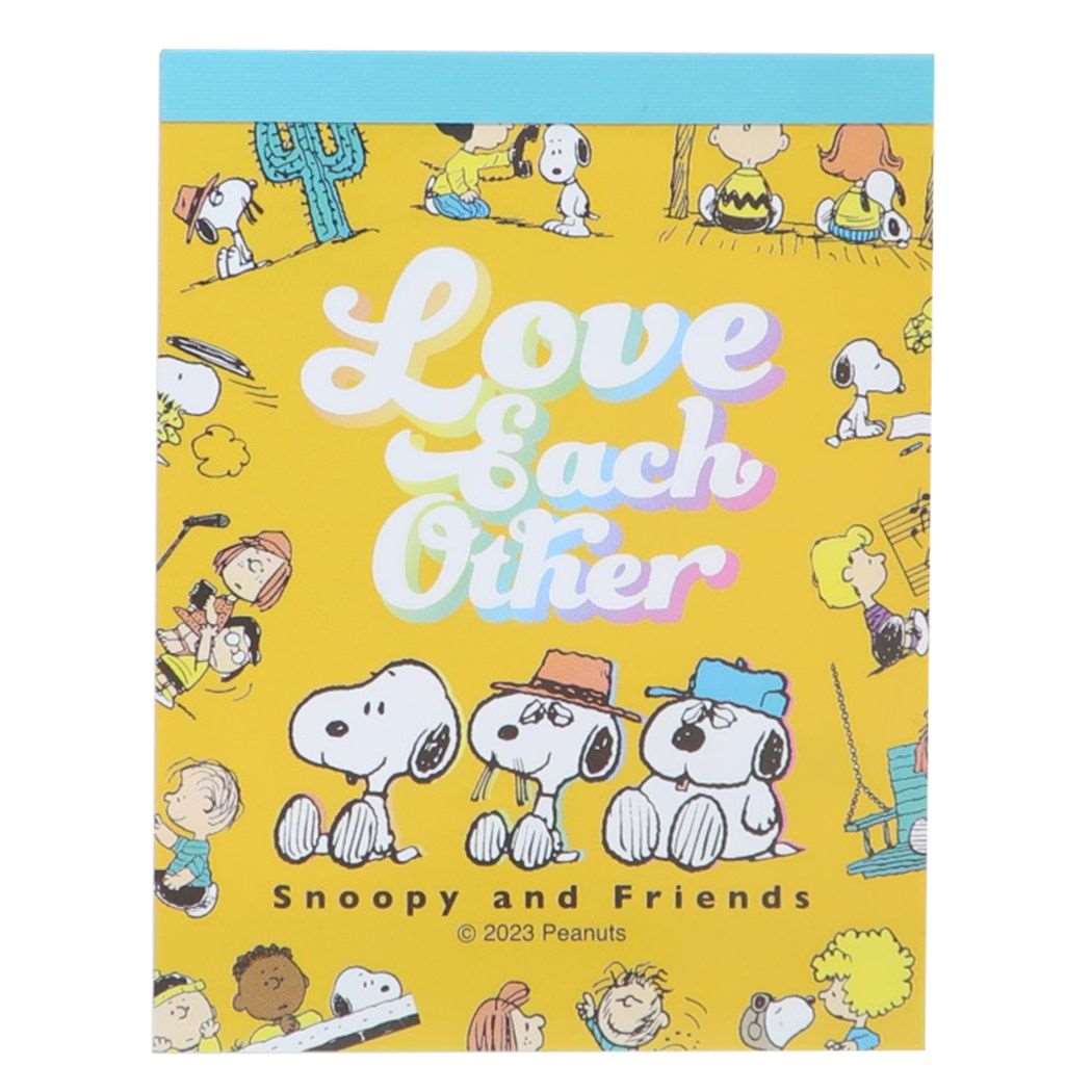 スヌーピー ピーナッツ キャラクター メモ帳 ミニメモ ミニミニメモ Love Each Other