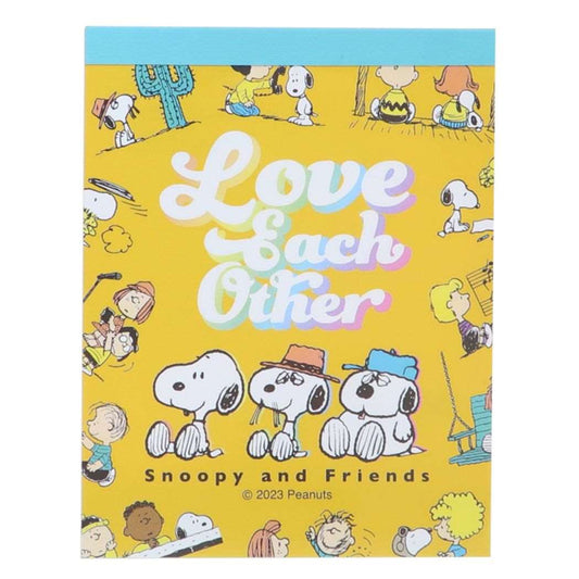 スヌーピー ピーナッツ キャラクター メモ帳 ミニメモ ミニミニメモ Love Each Other